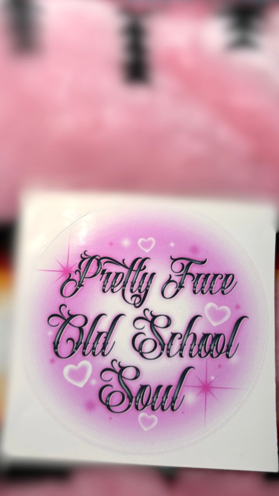 Pretty Face Old School Soul Airbrush Sticker